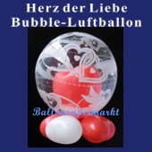 Herz der Liebe, Bubble Luftballon (mit Helium) (FHGE-KAE 15000-22)