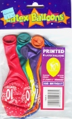 Luftballons, Latexballons Happy 80 Birthday / gemischte Farben (LRAms 110811A)