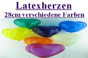 Herzballons Latexherzen 28 cm