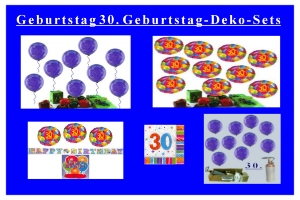 Geburtstag 30 Geburtstagsdeko-Sets - Geburtstag 30 Geburtstagsdeko-Sets