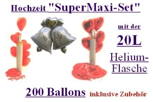 Herzballons Hochzeit "Hochzeit" SuperMaxi-Set - "Hochzeit" SuperMaxi-Set