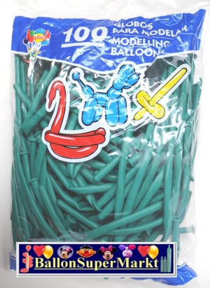 Modellierballons, Luftballons zum Modellieren, gr�n-100 St�ck