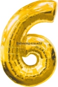 Folienballondeko "6" (heliumgef&uuml;llt) (FHGE 0898401-02)