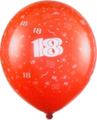 Geburtstagballons, 18. Geburtstag, 10 St&uuml;ck (LRMZ D-10- 61030 8)