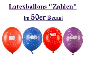 Geburtstagsballons 50er Beutel - Geburtstagsballons 50er Beutel