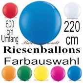 Riesenluftballon 600er Rund 1 St&uuml;ck (LHRRIR1-riesenballon-600-01Rb)