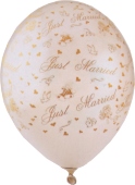 Luftballons Hochzeit, Latex, 50 St&uuml;ck "Just Married" (LRMM D61038 4)