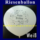 Riesenballon-Geburtstag-Happy-Birthday-Weiß-(Helium) (Riesenballon-Geburtstag-Happy-Birthday-GF-132-AH-Weiss)