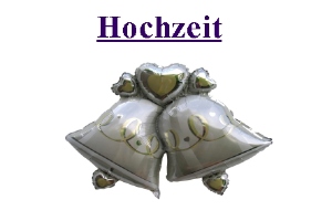 Folienballons Hochzeit ohne Helium
