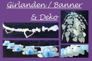 Hochzeitsdekoration: Girlanden, Banner & Deko