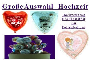 Luftballons: Folienballons Hochzeit - Luftballons: Folienballons Hochzeit