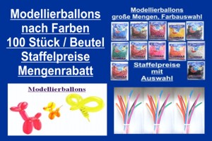 Modellierballons, nach Farben - Modellierballons, nach Farben