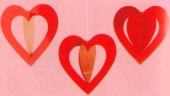 Miniherzh&auml;nger 3D Rot / 10cm (Am 677100)