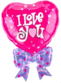 I Love You Herz Fly Jumbo  (heliumgef&uuml;llt) (FHGE 01/184)