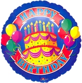 Birthday Candle Cake Luftballon mit Helium-Ballongas (FHGE GSP 04)
