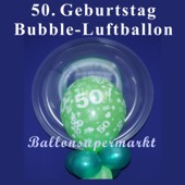 50. Geburtstag, Bubble Luftballon (mit Helium) (FHGE-KAE 50-Gebu-22)