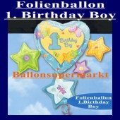 Folienballon-1. Birthday-Boy (Ohne Helium) (Folienballon-1.-Geburtstag-Boy-110016)