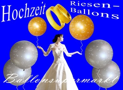 Riesenluftballons Just Married zur Hochzeit