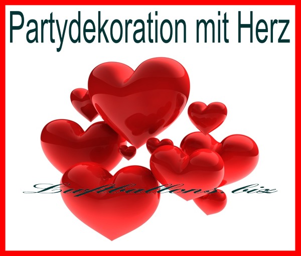 Partydekoration mit Herz