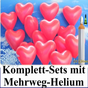 luftballons zur hochzeit steigen lassen: Komplette Sets mit Helium-Mehrweg