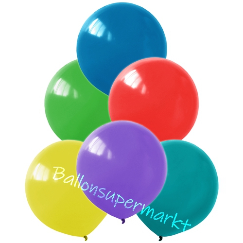 Luftballons-Bunt-gemischt-40-cm-rund-Ballons-aus-Natur-Latex-zur-Dekoration-10-Stueck