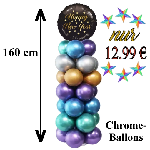 luftballons-silvester-ballondekoration-sauele-happy-new-year-blau-silber-gold