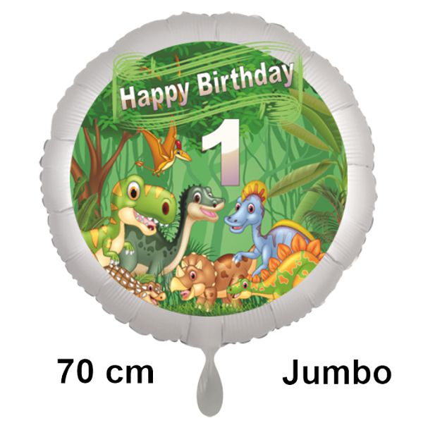Großer Dinosaurier-Luftballon zum 1. Geburtstag