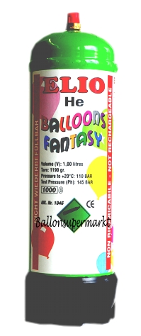 Helium Ballongas 1 Liter, Einwegflasche