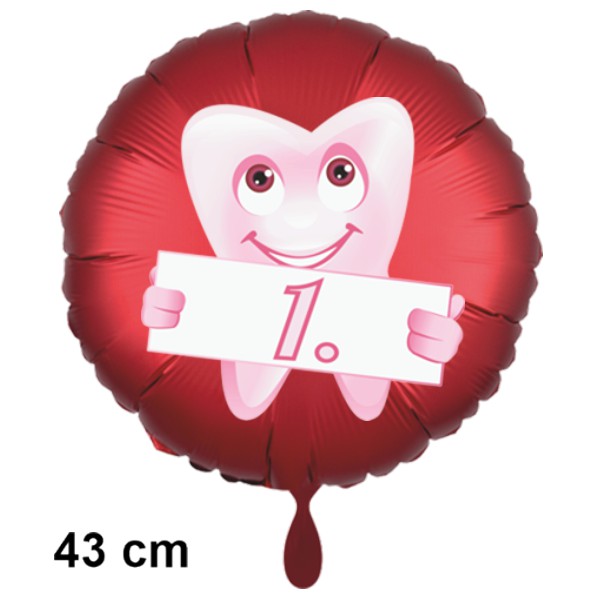 1..-zahn-luftballon-satin-de-luxe-rot-rund-43cm-mit-helium
