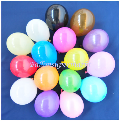 12 cm Deko-Luftballons aus Latex, Rundballons, Mini-Luftballons