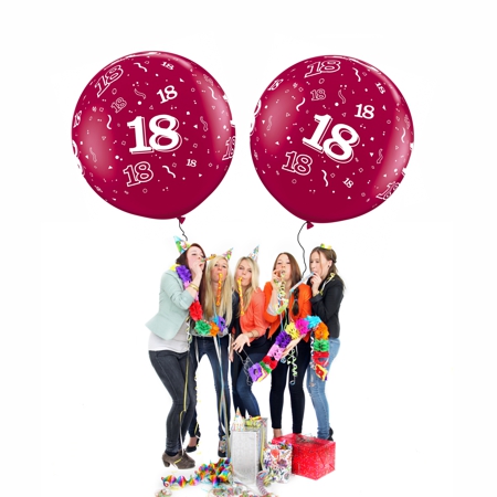 18.-Geburtstag-mit-Riesenballons in Pink