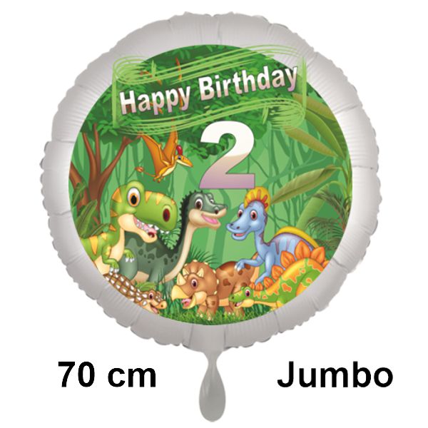 Großer Dinosaurier-Luftballon zum 2. Geburtstag