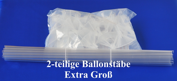 2-teilige Ballonstäbe, extra groß