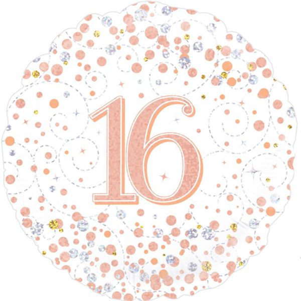 Folienballon-Sparkling-Fizz-Rosegold-16-Luftballon-holografisch-18-Geburtstag-Geschenk-Jubilaeum-Volljaehrigkeit