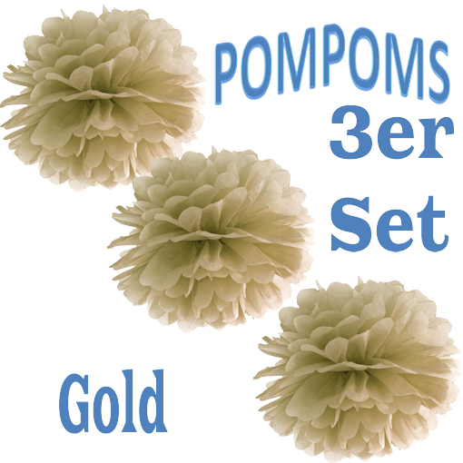 3-Pompoms-35-cm-Gold