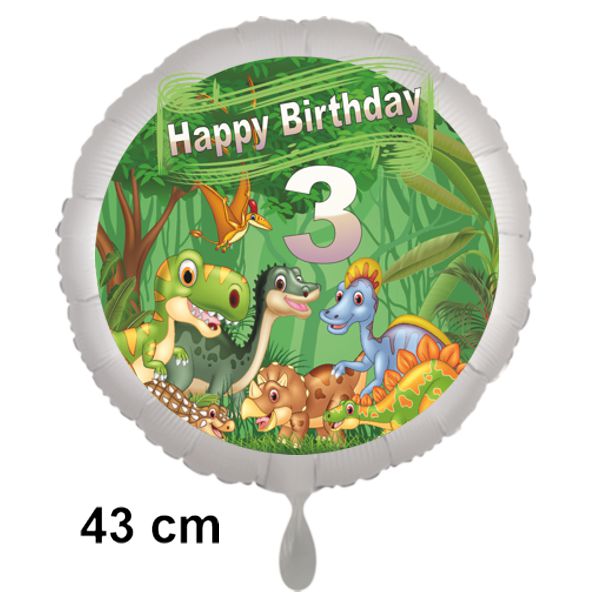 Dinosaurier-Luftballon zum 3. Geburtstag