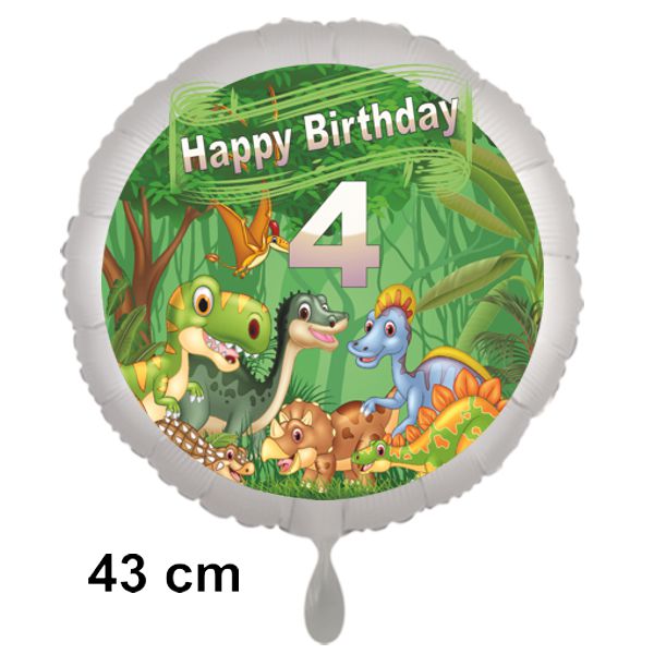 Dinosaurier-Luftballon zum 4. Geburtstag