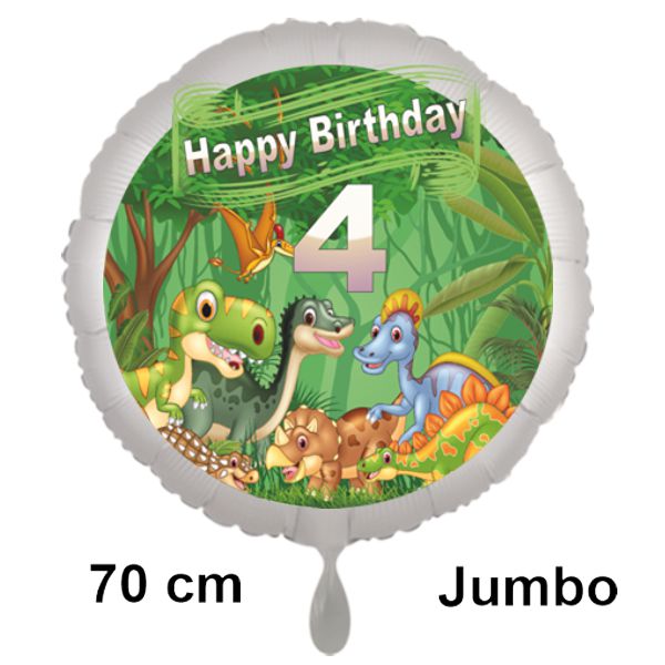 Großer Dinosaurier-Luftballon zum 4. Geburtstag
