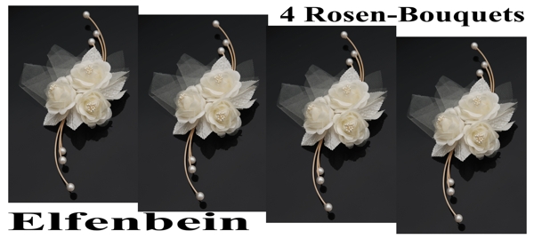 4-rosenbouquets-in-der-farbe-elfenbein-dekoration-hochzeitsauto