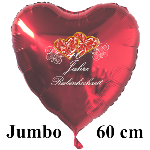 40-Jahre-Rubinhochzeit-60-cm-grosser-Luftballon-in-Herzform-Rot-gefuellt-mit-Helium