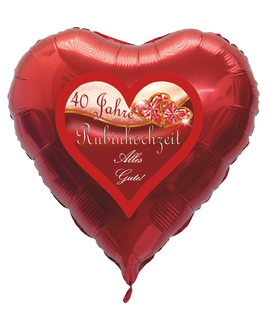 40-Jahre-Rubinhochzeit-Alles-Gute-61-cm-Luftballon-in-Herzform-Rot-gefuellt-mit-Helium