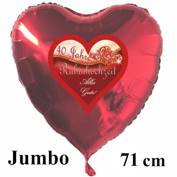 40-Jahre-Rubinhochzeit-Alles-Gute-71-cm-Luftballon-in-Herzform-Rot-gefuellt-mit-Helium