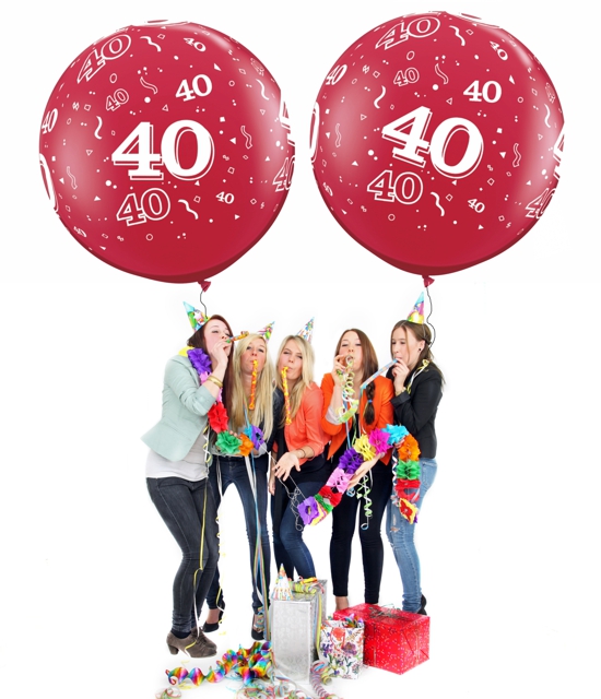 40.-Geburtstag-mit-Riesenballons-in-Pink