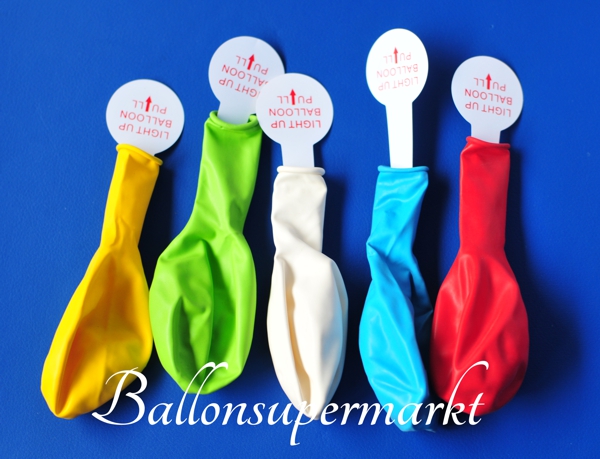 5 LED Ballonblinker mit Luftballons