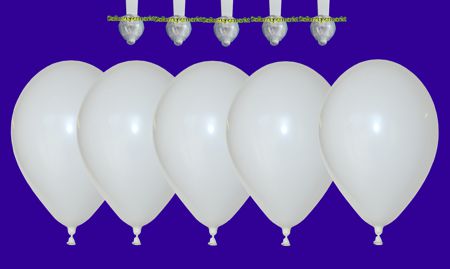 5 LED's und 5 weiße Luftballons 5 LED's und 5 weiße Luftballons
