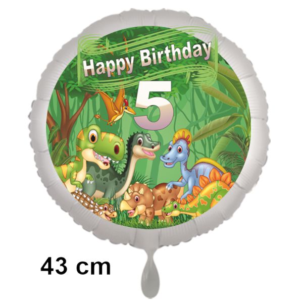 Dinosaurier-Luftballon zum 5. Geburtstag