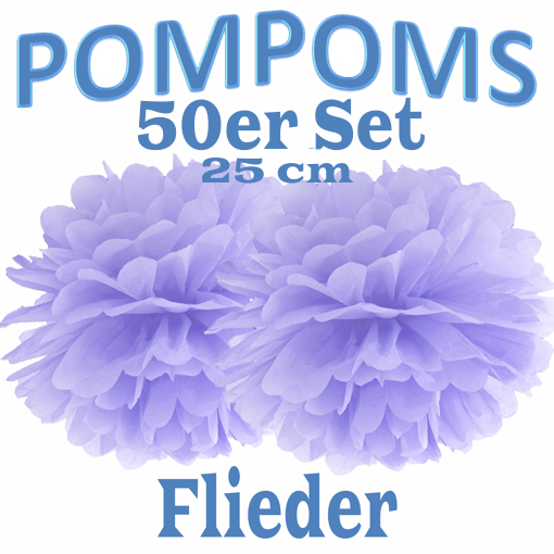 50-Pompoms-25-cm-Flieder