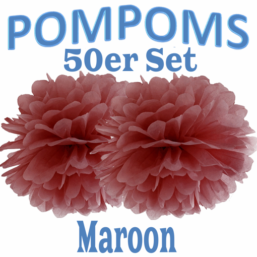 50-Pompoms-35-cm-Maroon