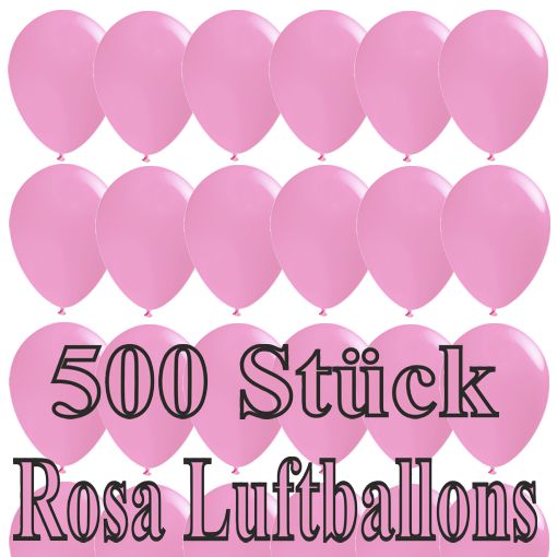 Raumbefüllung Luftballons, 500 Stück in Rosa