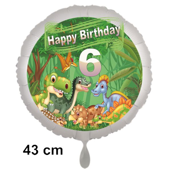 Dinosaurier-Luftballon zum 6. Geburtstag